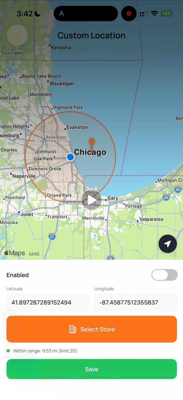 Custom Location